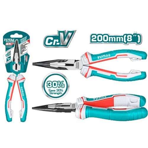 TOTAL TOOLS HL LONG NOSE PLIERS 200MM/8" TOTAL TOOLS NAMIBIA