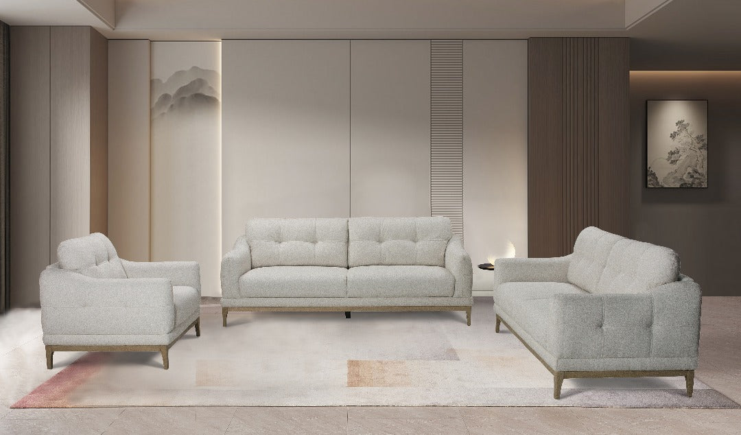 ZINZO 3.2.1 FABRIC LOUNGE SUITE BEIGE MING