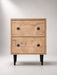 OAK FRAME 2 DRAWER PEDESTAL COOL