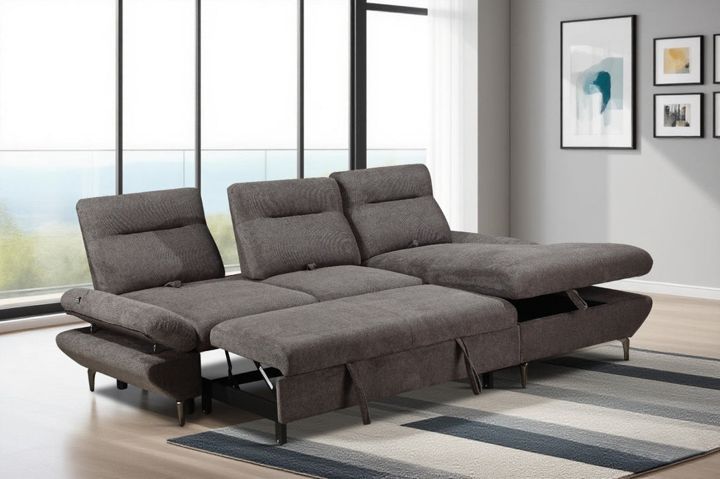 CAPELLA SLEEPER SOFA DARK GREY LHF CARA
