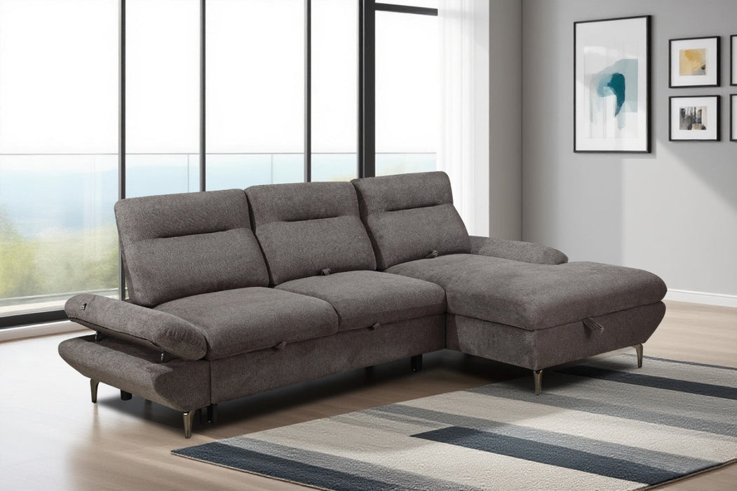 CAPELLA SLEEPER SOFA DARK GREY LHF CARA