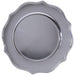 SCALLOPED SILVER UNDERPLATE 33CM TRANS NATAL CUT GLASS
