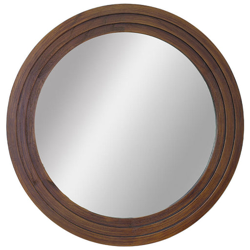 BROWN WOODEN FRAME MIRROR 78CM DI TRAN
