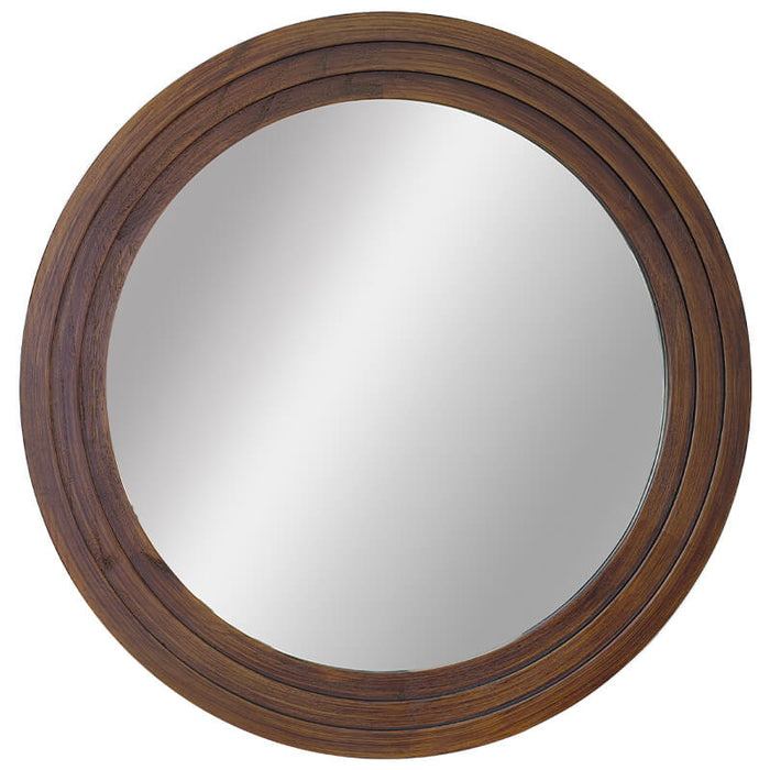 BROWN WOODEN FRAME MIRROR 78CM DI TRAN
