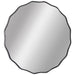 ROUND SCALLOPED BLACK MIRROR 71CM TRAN