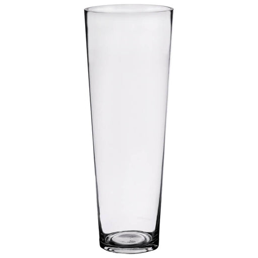CONE VASE 40X14CM TRAN