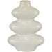 WHITE GOBI VASE 23X17CM TRANS NATAL CUT GLASS
