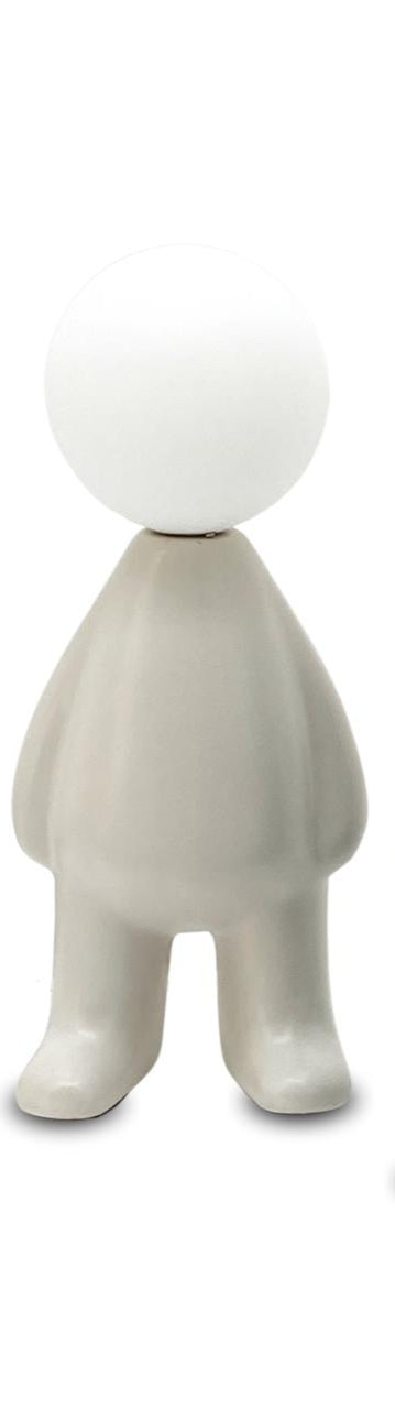 YETTI LAMP WHITE NOLDEN BROTHERS WOODEN