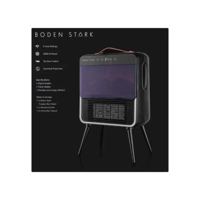 BODEN STARK FIREPLACE BOX HEATER BODE