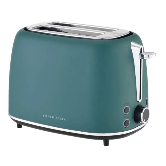 BODEN STARK MATTE STAINLESS STEEL TOASTER GREEN BODE