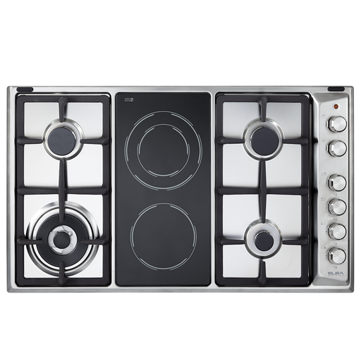 ELBA CLASSIC 90CM 4 BUNER GAS HOB WITH 2 VITRO CER ELBA