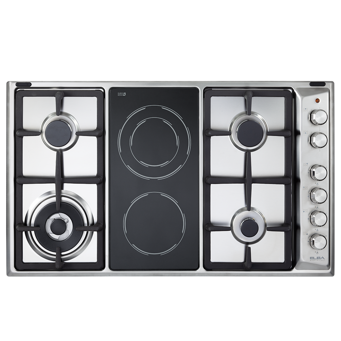 ELBA CLASSIC 90CM 4 BUNER GAS HOB WITH 2 VITRO CER ELBA