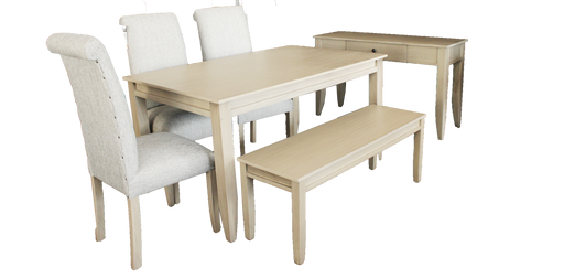 HIGHLAND DINING TABLE ONLY - RUSTIC BEIGE LINEAR CLASSICA