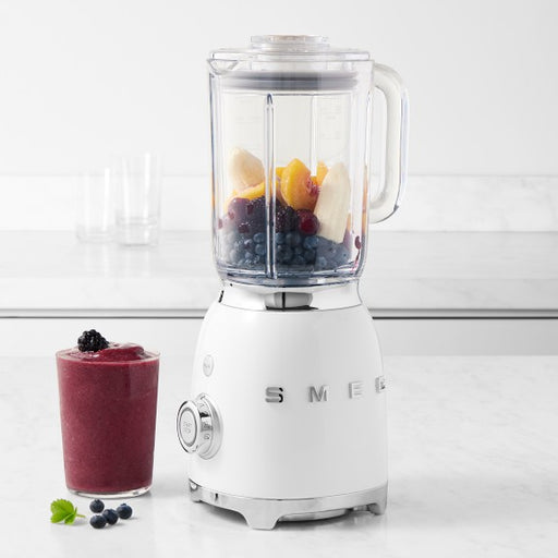 Smeg 50s style white blender BLF03WHSA with Tritan jug and chrome base