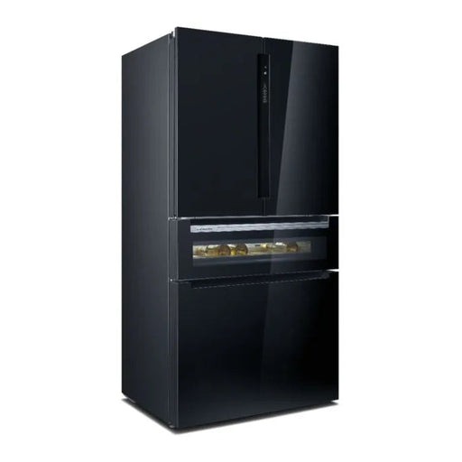 SIEMENS IQ700 458L BLACK GLASS FRENCH DOOR FRIDGE SIEM