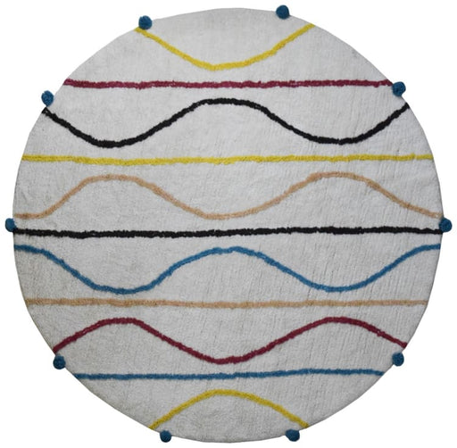 KIDS SMART RUG - STRIPE ZIGZAG MULTI 150X150 RUGS ORIGINAL