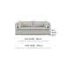 3PCE 3/2/1 LIRA LUXE LOUNGE SUITE - PERFORMANCE LUXE STONE F ZORO