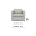 3PCE 3/2/1 LIRA LUXE LOUNGE SUITE - PERFORMANCE LUXE STONE F ZORO