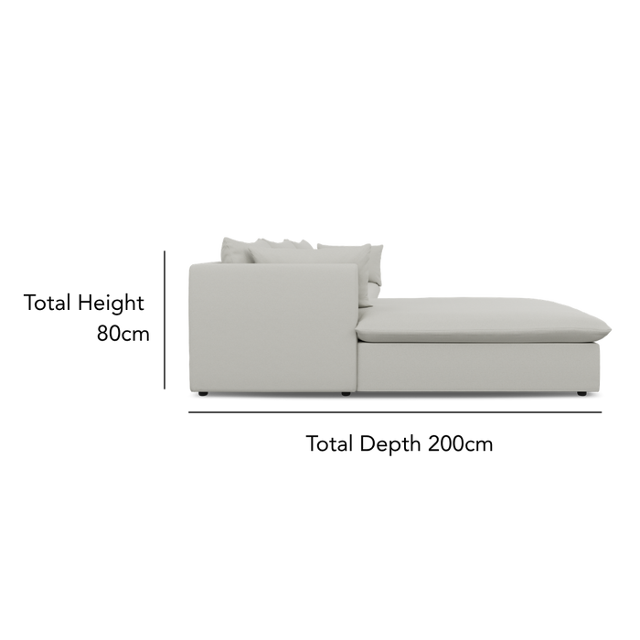 2PCE LIRA LUXE LARGE DAYBED - TEXTURED FUNGI FABRIC ZORO