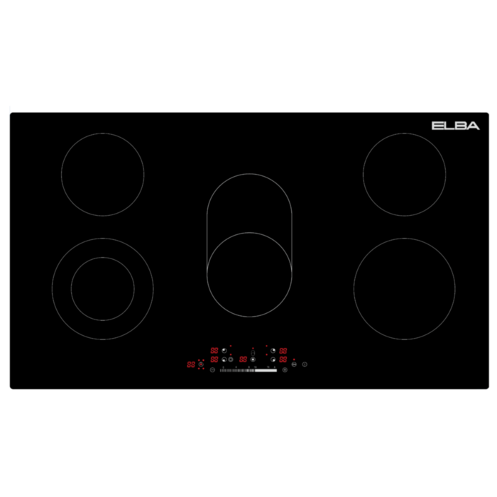 ELBA CLASSIC 90CM 5 ZONE CERAN HOB- BLACK ELBA