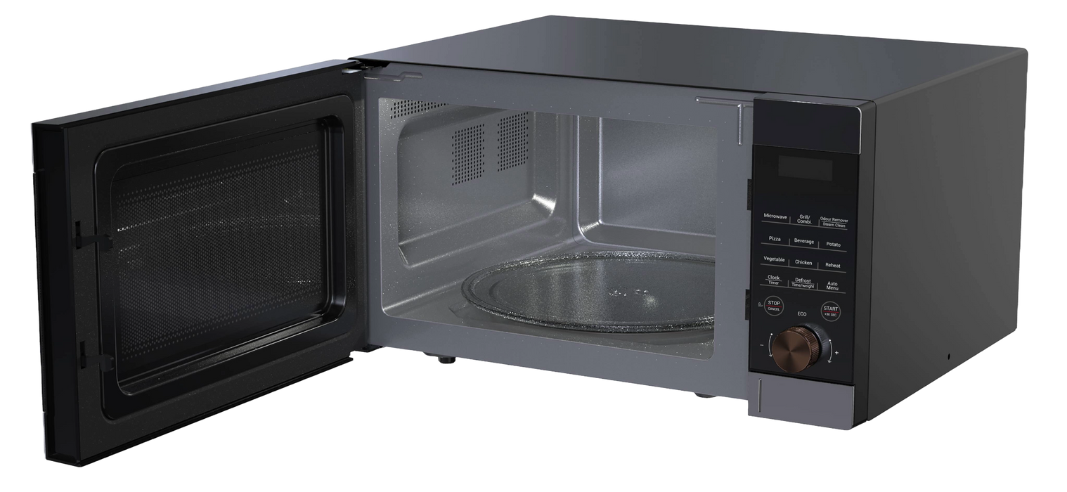 DEFY 43L BLACK GLASS SOLO MICROWAVE OVEN DEFY