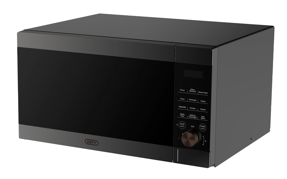 DEFY 43L BLACK GLASS SOLO MICROWAVE OVEN DEFY