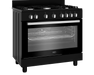 Defy 90cm gas electric cooker black front view