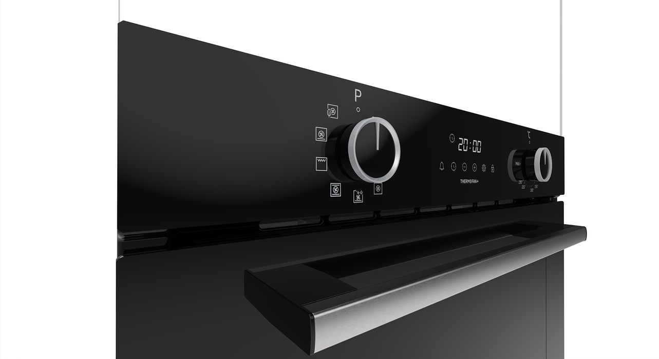 DEFY 60CM BUILT-IN OVEN WITH THERMOFAN+ BLACK DEFY