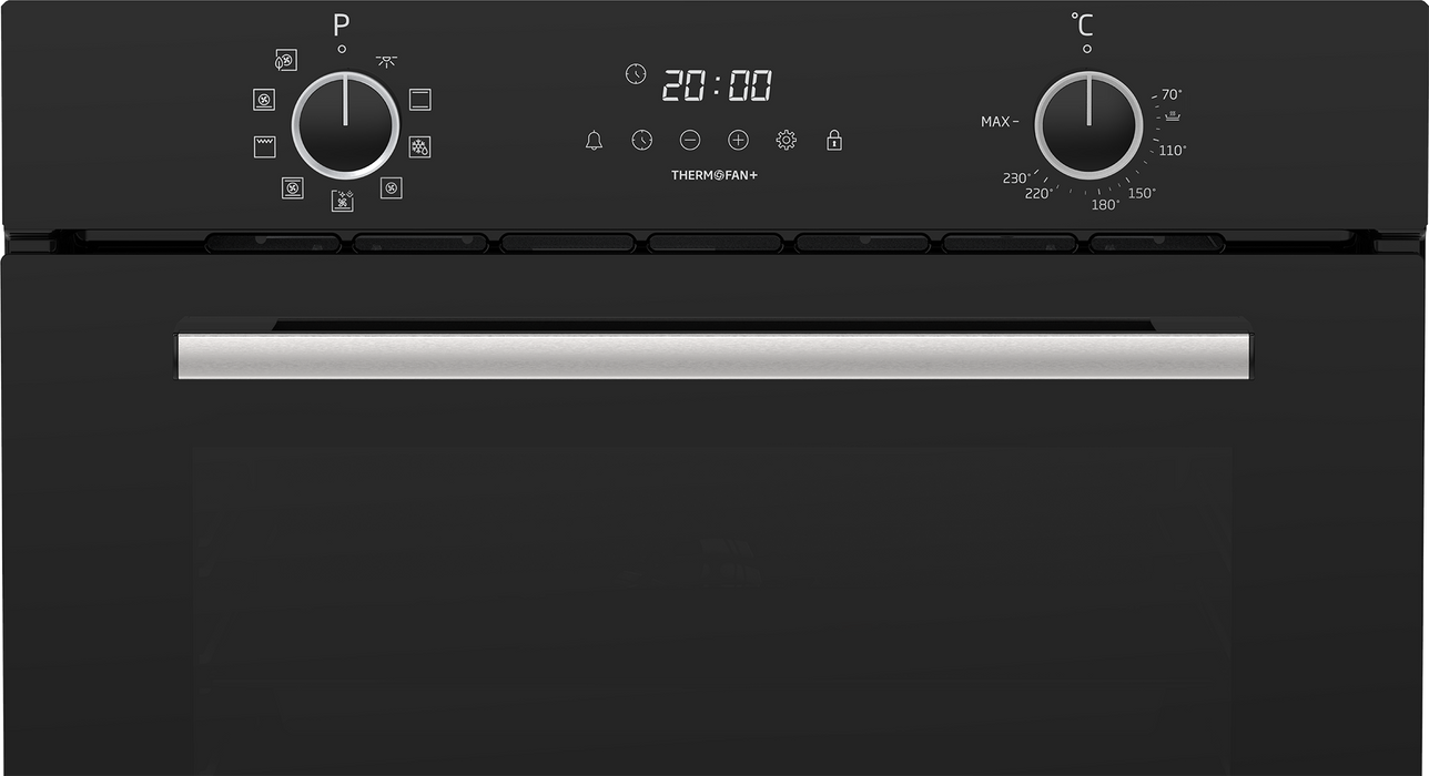 DEFY 60CM BUILT-IN OVEN WITH THERMOFAN+ BLACK DEFY