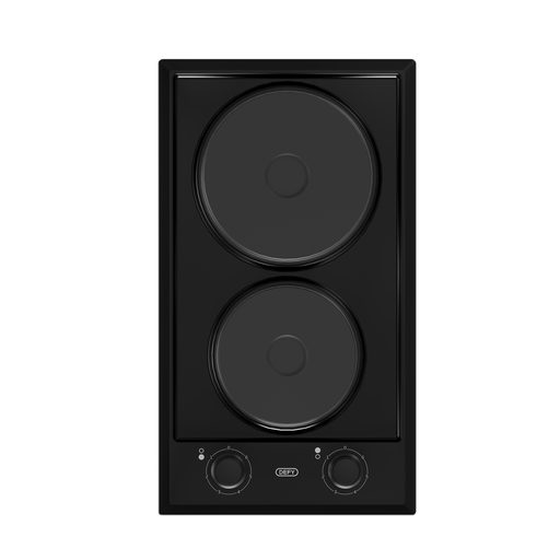 Defy 2 plate electric hob black built in design