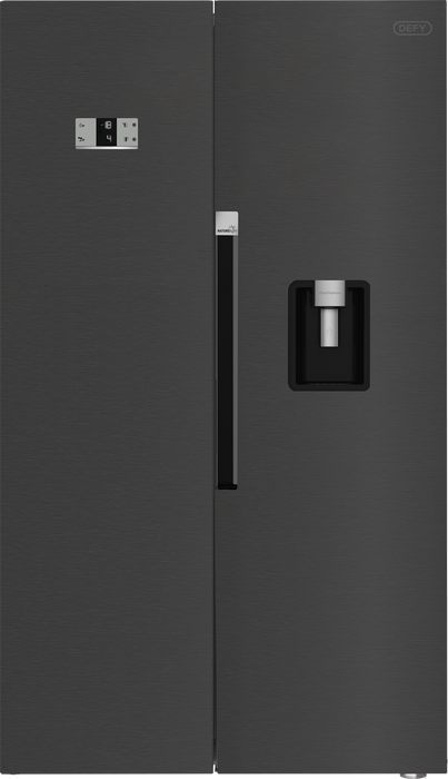 Defy DFF663 combi fridge freezer stainless steel front view