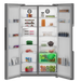 Defy fridge with LED display and large storage compartments