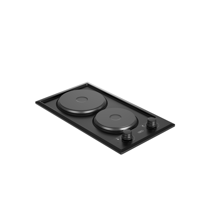 Defy electric hob solid plates top view