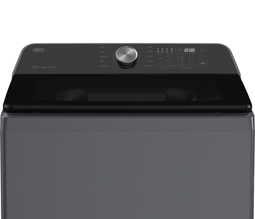 DEFY 20KG TOP LOADER WASHING MACHINE DARK GREY DEFY