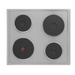 Defy hob solid plates cooking surface top view