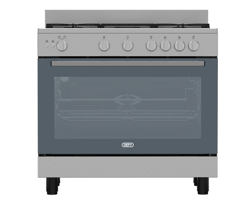 DEFY 90CM FULL GAS RANGE COOKER SILVER INOX DEFY