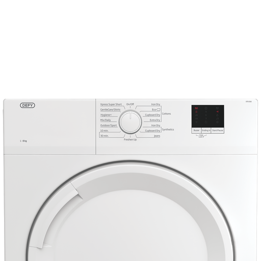 Defy 8kg tumble dryer air vented front view