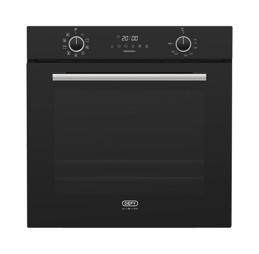 DEFY 60CM BUILT-IN OVEN WITH THERMOFAN+ BLACK DEFY