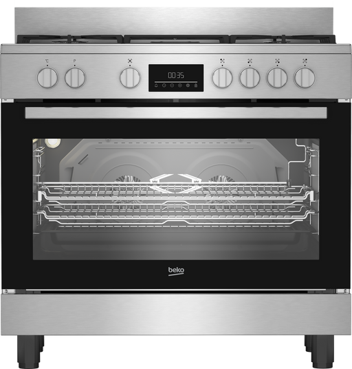 Beko 90cm gas electric stove stainless steel freestanding