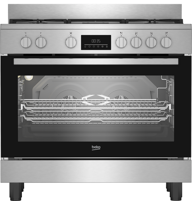 Beko 90cm gas electric stove stainless steel freestanding
