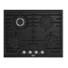 Defy 65cm gas on glass hob black DHG614