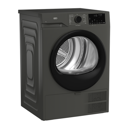 Black Defy dryer with open door on a white background | Nictus Namibia