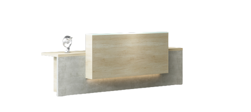 OZ-8305-18 RECEPTION COUNTER (OAK&WHITE) OFFICE INNOVATIONS
