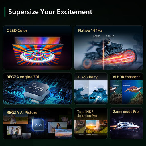 TOSHIBA 65" Z670RP 144HZ 4K QLED SMART GAMING TV TOSH