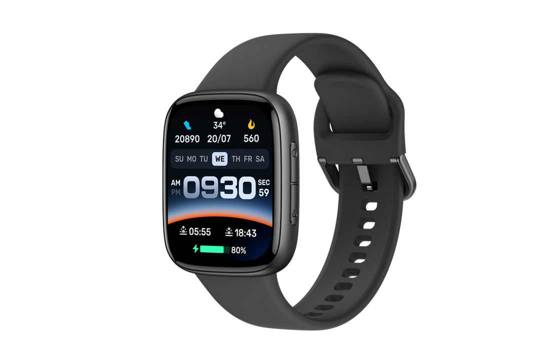 VOLKANOX SOLARIS SERIES FITNESS SMARTWATCH - BLACK VOLK