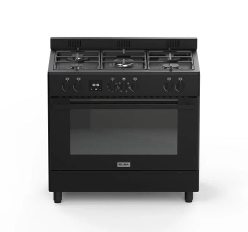 ELBA RUSTIC 90CM 5BRNR GAS/ELEC STOVE MATT BLACK ELBA
