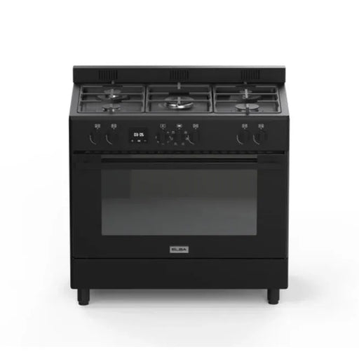 ELBA RUSTIC 90CM 5BRNR GAS/ELEC STOVE MATT BLACK ELBA