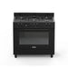 ELBA RUSTIC 90CM 5BRNR GAS/ELEC STOVE MATT BLACK ELBA