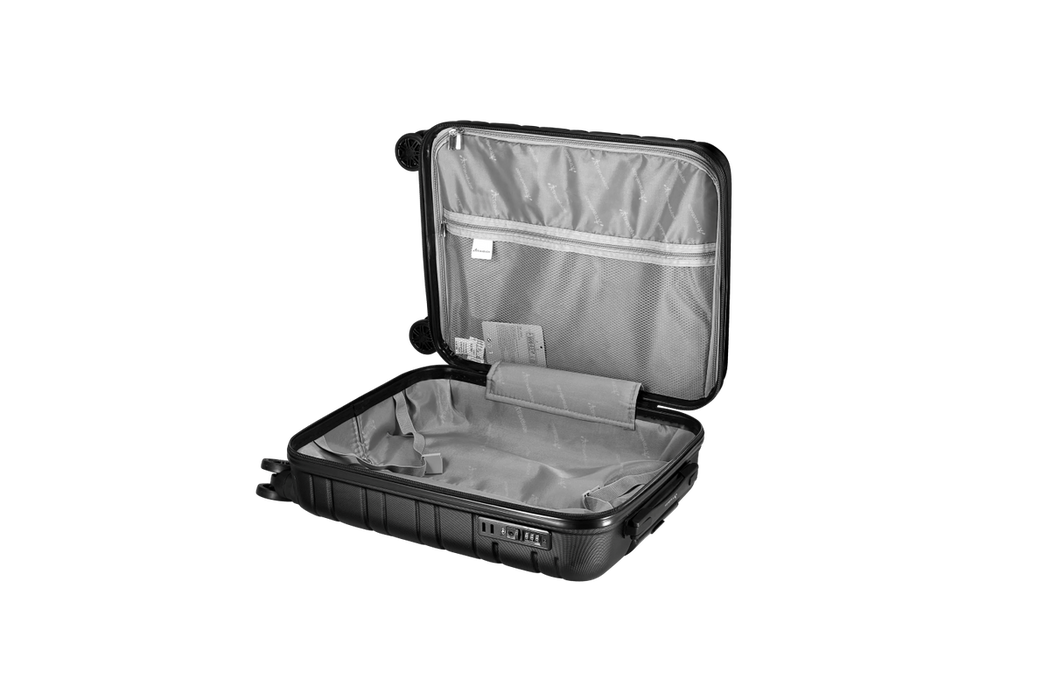 TRAVELWIZE 55CM CABANA ABS LUGGAGE - BLACK TRAV