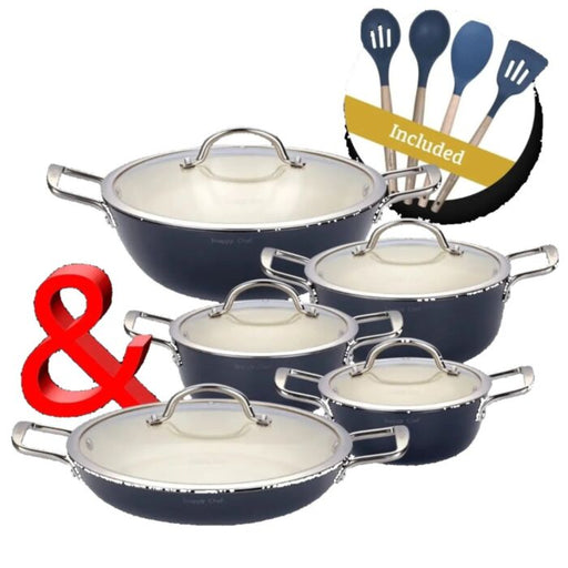 SNAPPY CHEF SUPERLIGHT CAST IRON COMBO, GREY SNAP